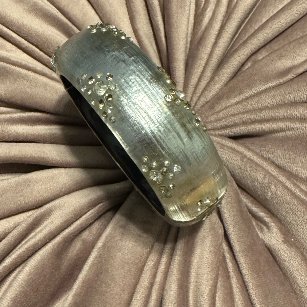 Alexis Bittar Silver lucite Bangle